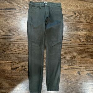 L'AGENCE Army Coated High-Rise Skinny Jeans